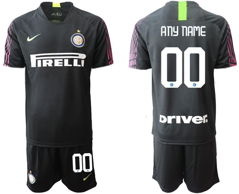 Men 2020-2021 club Inter Milan black goalkeeper customized Soccer Jerseys